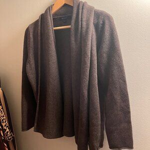 Boden Brown Wool Shawl Sweater L